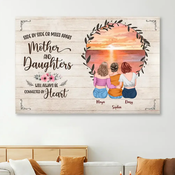 Eternal Maternal - Personalized Sunset Canvas/Poster - The Enduring Love Between Mother & Children