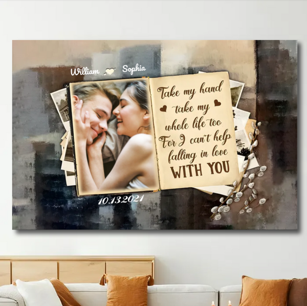 "Forever Yours - Personalized Poster or Canvas for Couples - A Romantic Gift Celebrating Your Special Date" - 2